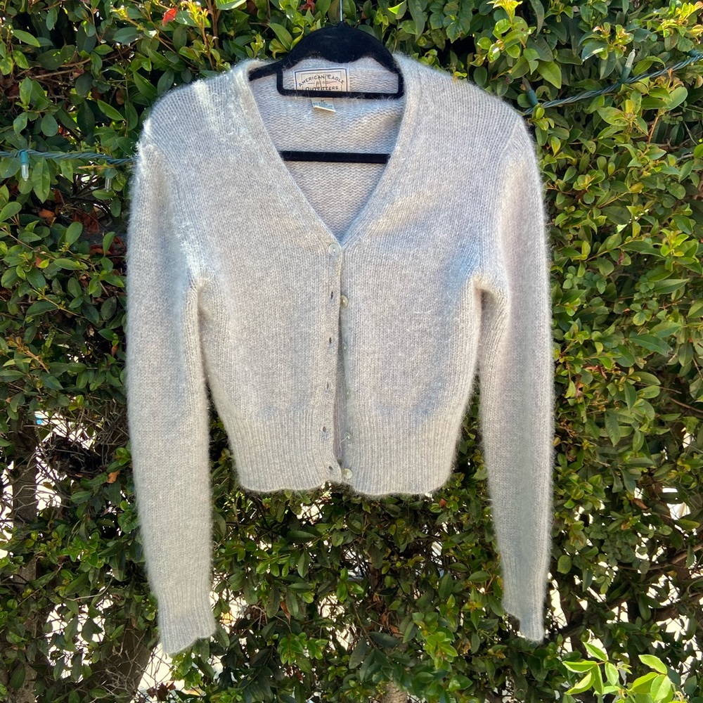 American Eagle Outfitters Gray Cardigan Sweater